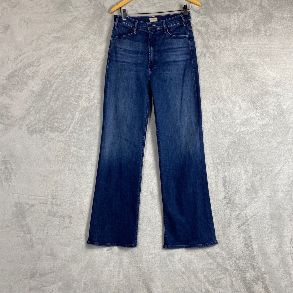 MOTHER The Hustler Roller Sneak Jeans Heirloom Dark Wash Flare Size 30 10507-104